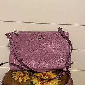 Lavender Coach cross body with matching wristlet